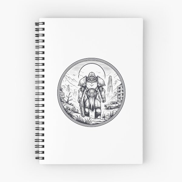 Item preview, Heavily Armored Figure - Line Art - Post Apocalyptic designed and sold by Fenay Designs.