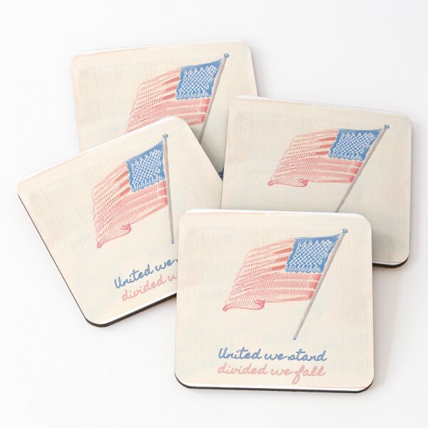 Item preview, United We Stand Divided We Fall | American Patriotism Design designed and sold by LuxWallDigital.