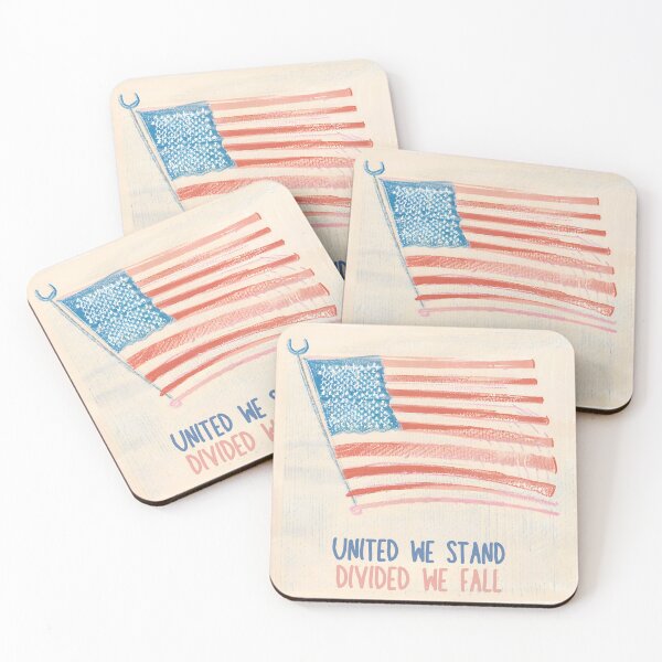 Item preview, United We Stand Divided We Fall | American Patriotism Design designed and sold by LuxWallDigital.