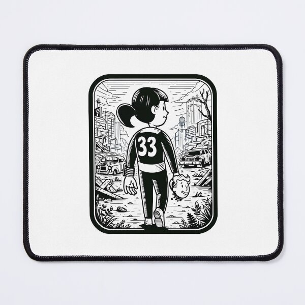 Item preview, Character Walking on a Ruined Landscape - Line Art - Post Apocalyptic designed and sold by Fenay Designs.