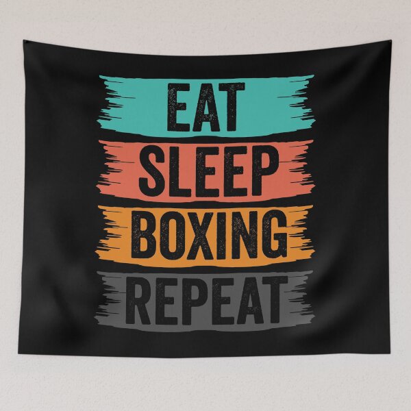 Item preview, Boxing Eat Sleep Repeat Fitness Motivational designed and sold by BOUCHERIT amine.