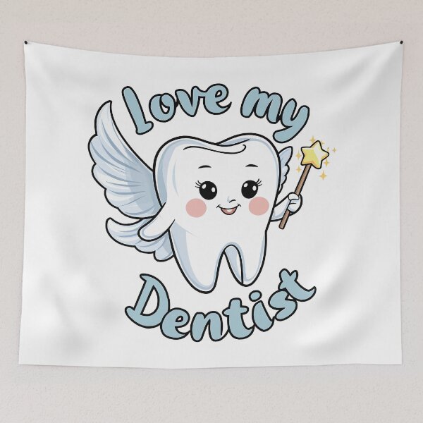 Item preview, Love My Dentist Cute Tooth designed and sold by Quirky Shirts.