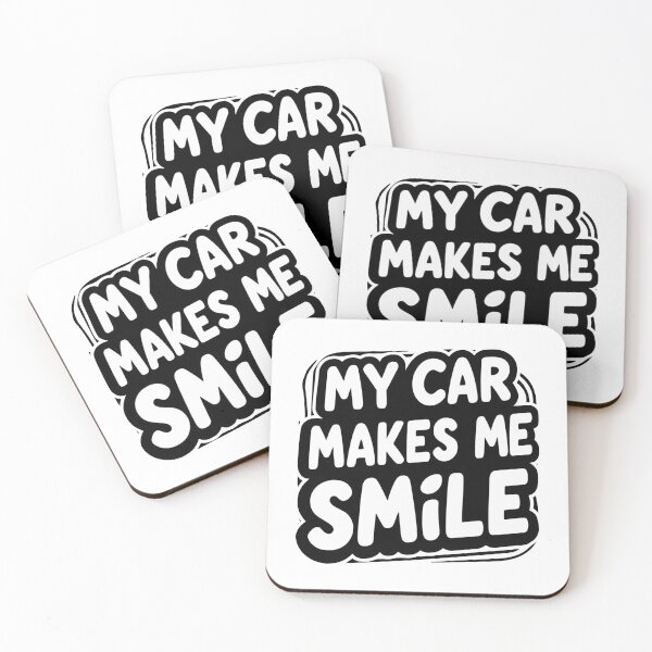 Item preview, My Car Makes Me Smile designed and sold by MonkiFlipp.