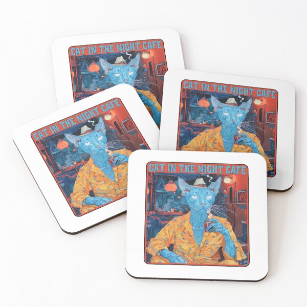 Item preview, Mystic Cat in the Night Cafe designed and sold by Jalkaouita.