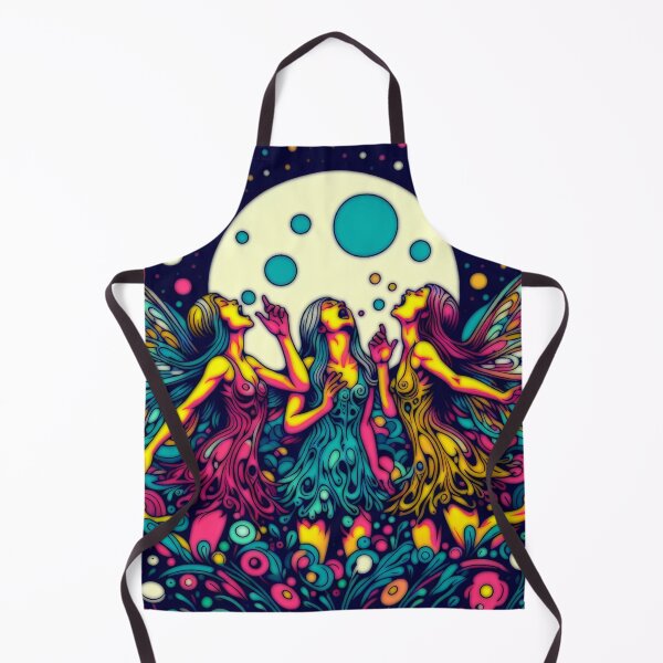 Item preview, Three Fairies Howling At The Moon Psychedelic designed and sold by BassHeadMomma.