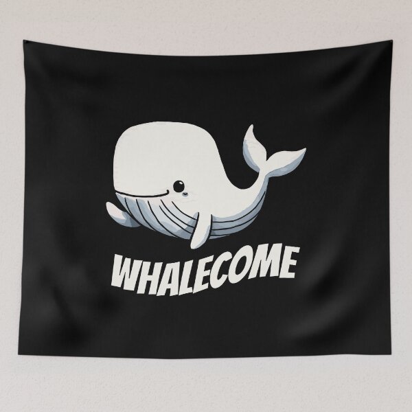 Item preview, Whalecome Welcome Whale designed and sold by DoodleDashShop.