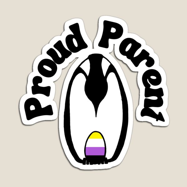 Aperçu de l'œuvre Fier parent non binaire (Enby) Drapeau Pingouin créée et vendue par Kristi Brooks.