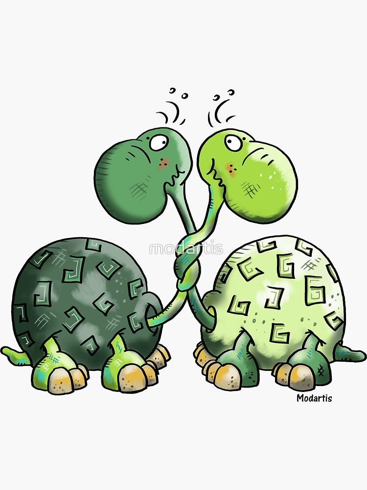 Pegatina Tortugas Para Siempre Tortuga Amor Cómic Regalo De Modartis Redbubble 8195