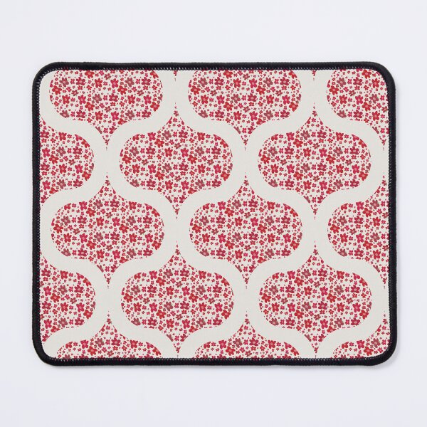 Item preview, Bayas Rojas Retro Florales Ogee designed and sold by Triplicate Limited.