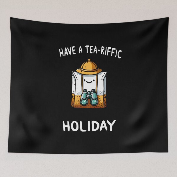Item preview, Have a Tea-riffic Holiday Traveller designed and sold by DoodleDashShop.