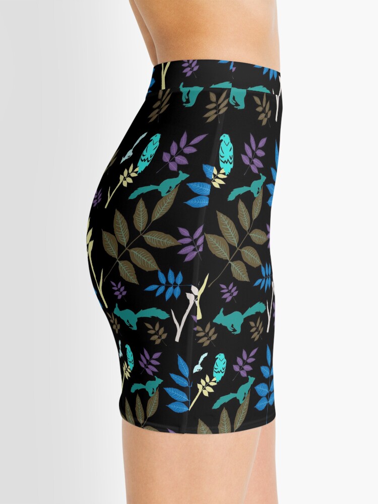 Alternate view of Folk Art on black Mini Skirt