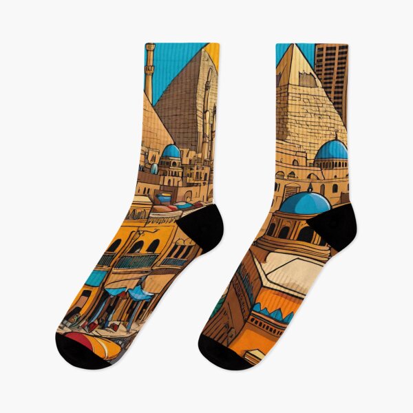 Item preview, Cairo’s Majestic View: Pyramids Beyond Streets designed and sold by GrizzlyCollective.