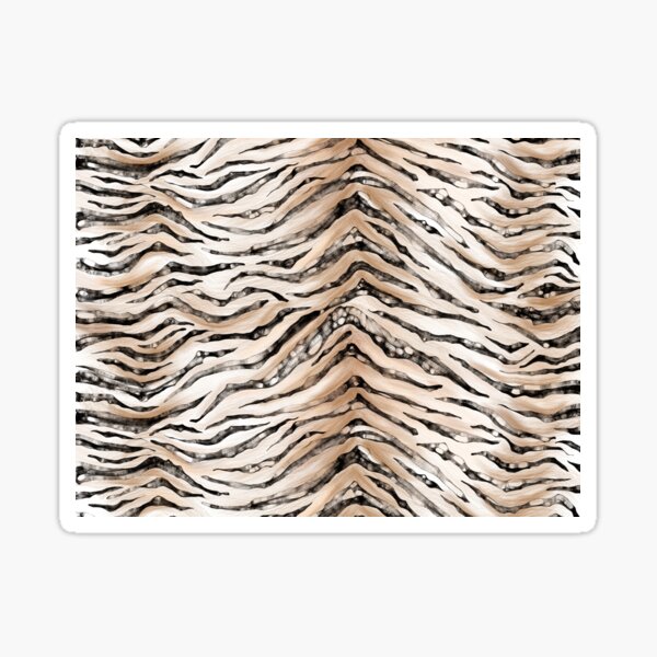 Zebra Animal Print in Tan Sticker