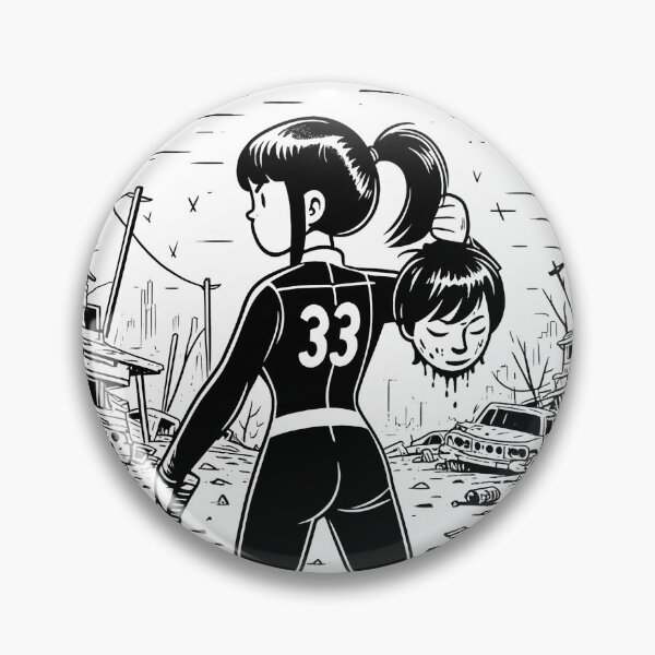Item preview, Woman in a Dystopian World - Line Art - Post Apocalyptic designed and sold by Fenay Designs.