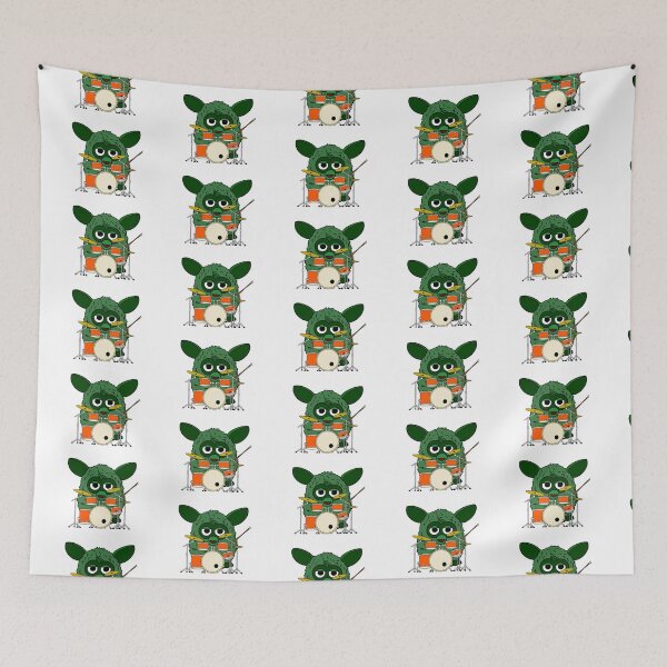 Item preview, Forest Green Drummer Furby designed and sold by Animals-by-JB.