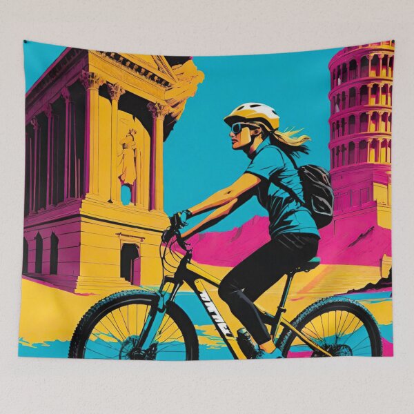 Item preview, Italian Trailblazer: Female MTB Rider in the Heart of Italy designed and sold by GrizzlyCollective.