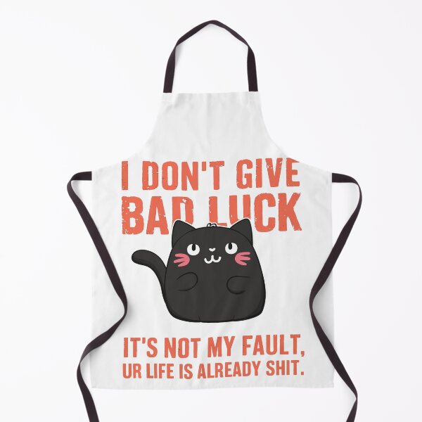 Item preview, No Bad Luck Black Cat Kawaii designed and sold by Quirky Shirts.