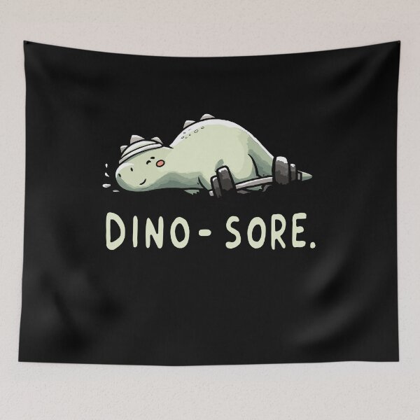 Item preview, Sore Dinosaur Fitness Dino designed and sold by DoodleDashShop.
