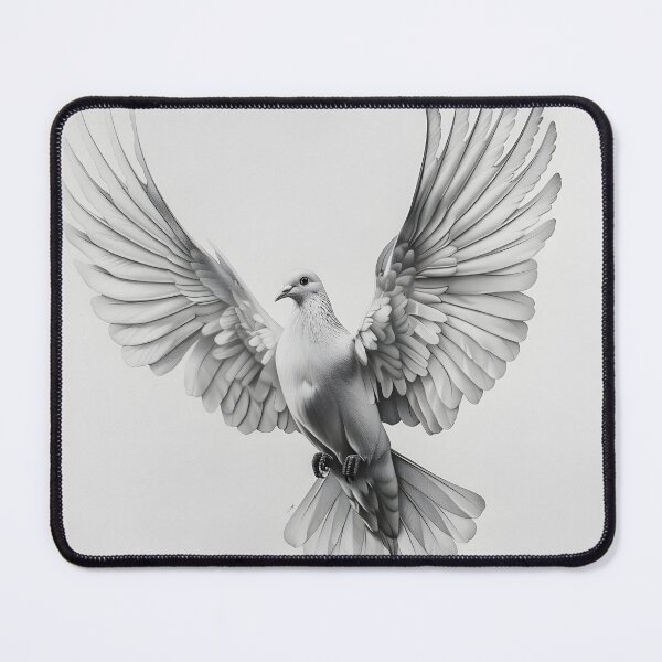 Item preview, Black and White pigeon pencil drawing designed and sold by Pencil-Art.