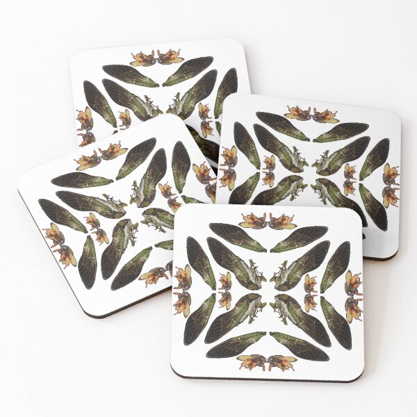Item preview, Cicada and Bumble Bee mandala designed and sold by DreamingBeetle.