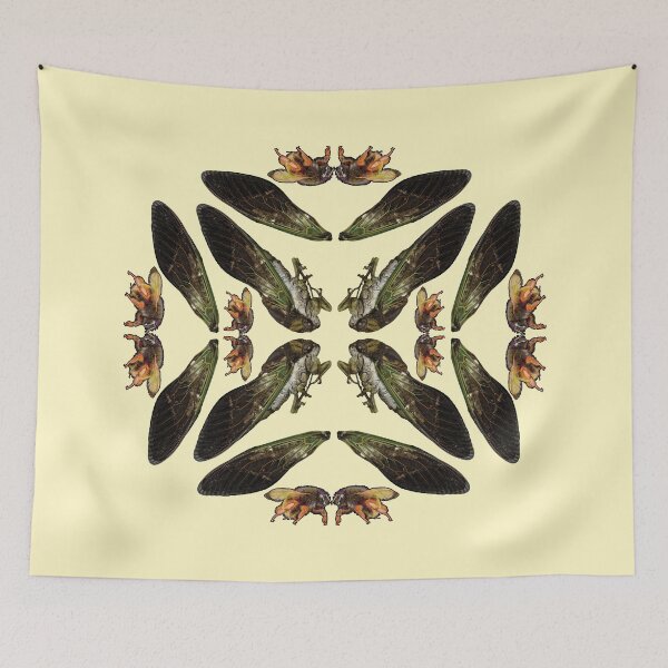 Item preview, Cicada and Bumble Bee mandala designed and sold by DreamingBeetle.