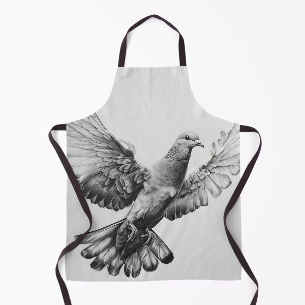 Item preview, Black and White pigeon pencil drawing designed and sold by Pencil-Art.