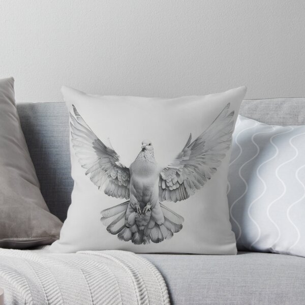 Item preview, Black and White pigeon pencil drawing designed and sold by Pencil-Art.