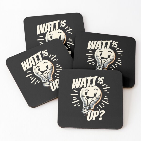 Item preview, Watts up Light bulb Physics humor designed and sold by DoodleDashShop.