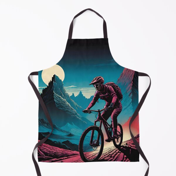 Item preview, Moonlit Adventure: MTB Rider in the Dark Valley designed and sold by GrizzlyCollective.