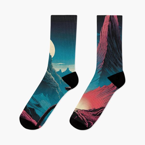 Item preview, Moonlit Adventure: MTB Rider in the Dark Valley designed and sold by GrizzlyCollective.