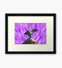 Liver Bird Purple Sky Framed Print