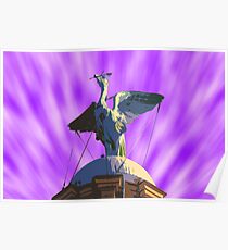 Liver Bird Purple Sky Poster