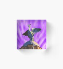 Liver Bird Purple Sky Acrylic Block