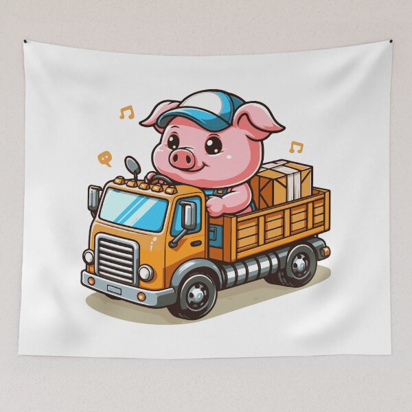 Item preview, pig truck retro designed and sold by Ren-Zou.