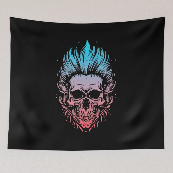 Item preview, Punk Skull with Mohawk designed and sold by ArtCraftLab.