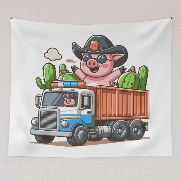 Item preview, pig truck cute designed and sold by Ren-Zou.