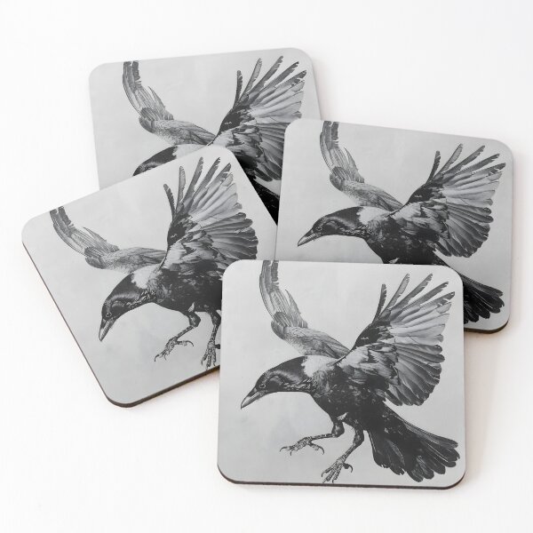 Item preview, Black and white Raven pencil drawing designed and sold by Pencil-Art.
