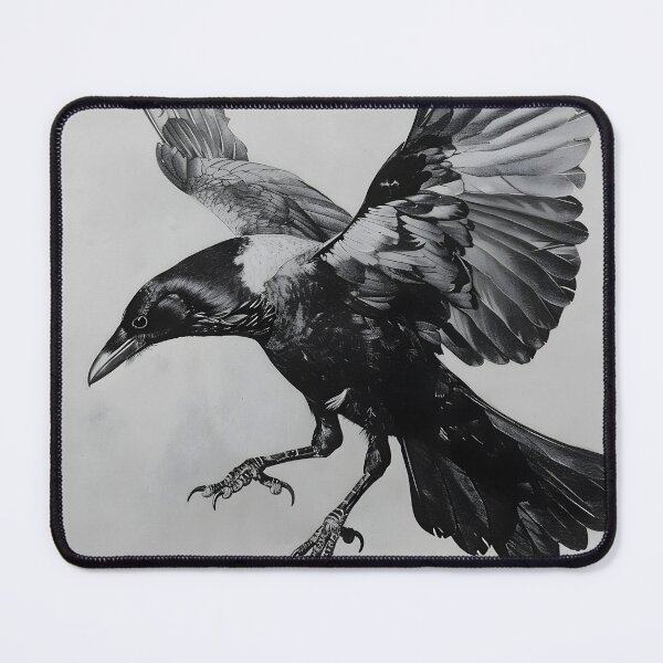 Item preview, Black and white Raven pencil drawing designed and sold by Pencil-Art.