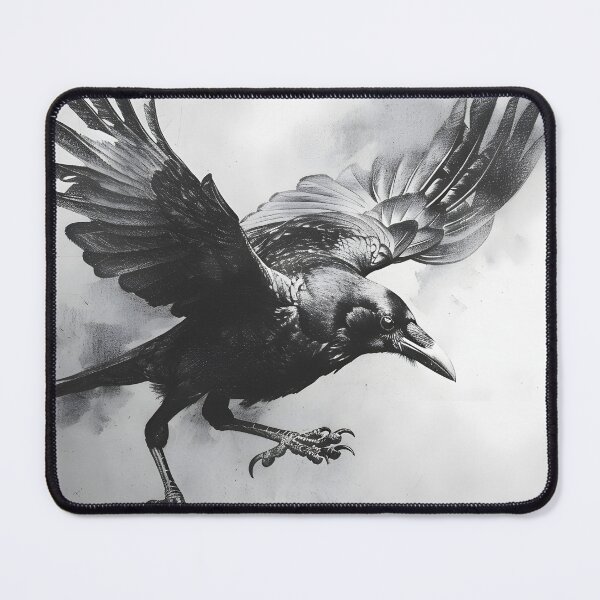 Item preview, Black and white Raven pencil drawing designed and sold by Pencil-Art.