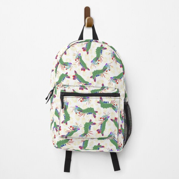 Item preview, Peacock Mantis Shrimp Scatter on White designed and sold by Squilla Design Studio.