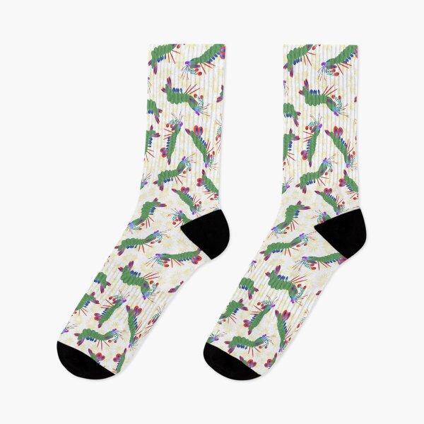 Item preview, Peacock Mantis Shrimp Scatter on White designed and sold by Squilla Design Studio.