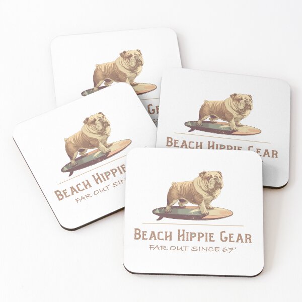 Item preview, Beach Hippie Gear Bulldog Surfboard Design designed and sold by Futurebeachbum.