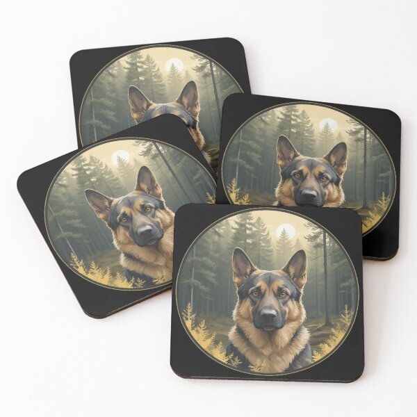Item preview, German Shepherd in the forest designed and sold by AlliAll-Digital.