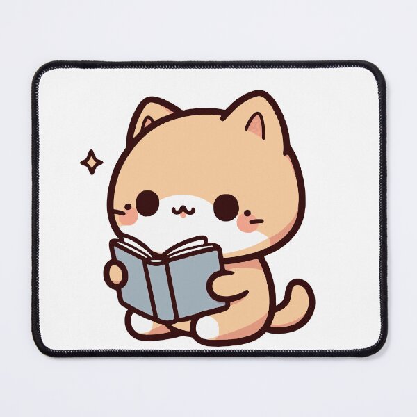 Item preview, Kawaii cat reading a book designed and sold by SekoOne.