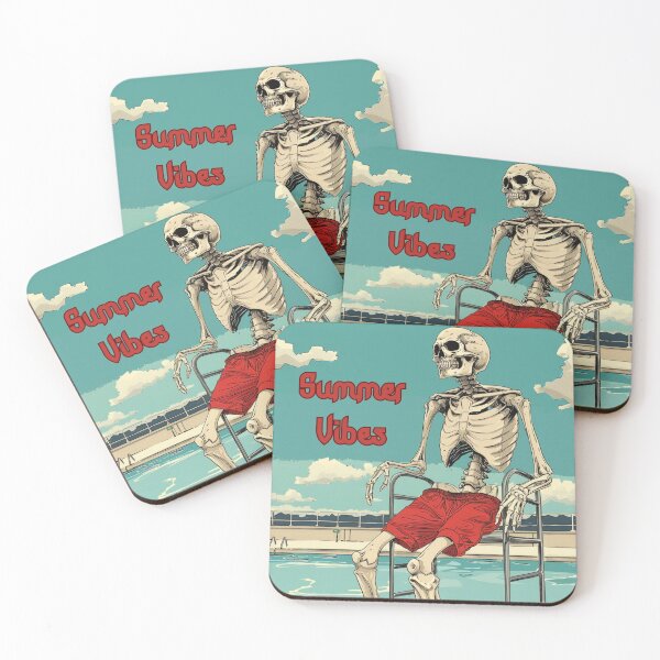 Item preview, Summer Skeleton Lifeguard  designed and sold by BeWitchingMom.