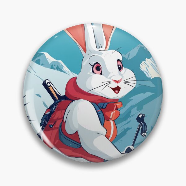 Item preview, mountains, skis, snow, rabbit, hare, designed and sold by OxiSkor.