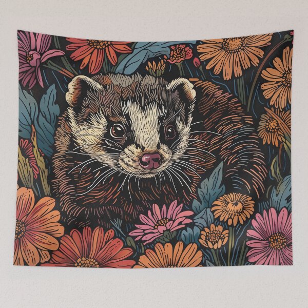 Item preview, Rainbow Daisy Ferret designed and sold by wyntera.