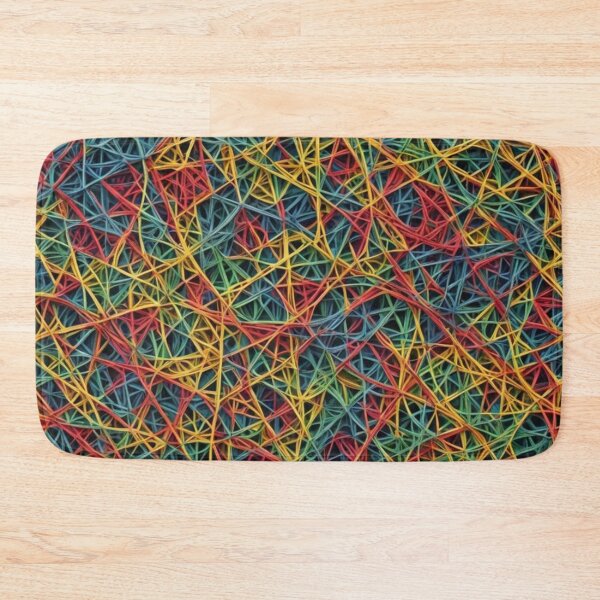 Artikelvorschau, Abstraktes buntes String-Art-Muster entworfen und verkauft von calibrit.