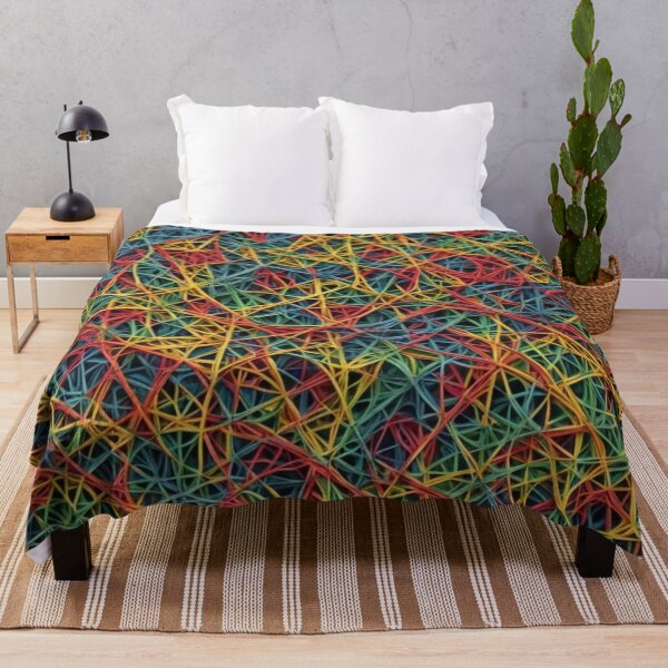 Artikelvorschau, Abstraktes buntes String-Art-Muster entworfen und verkauft von calibrit.