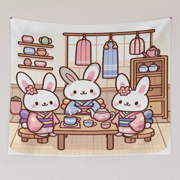 Item preview, Bunny Rabbit Tea Party 4 designed and sold by ClearNight.